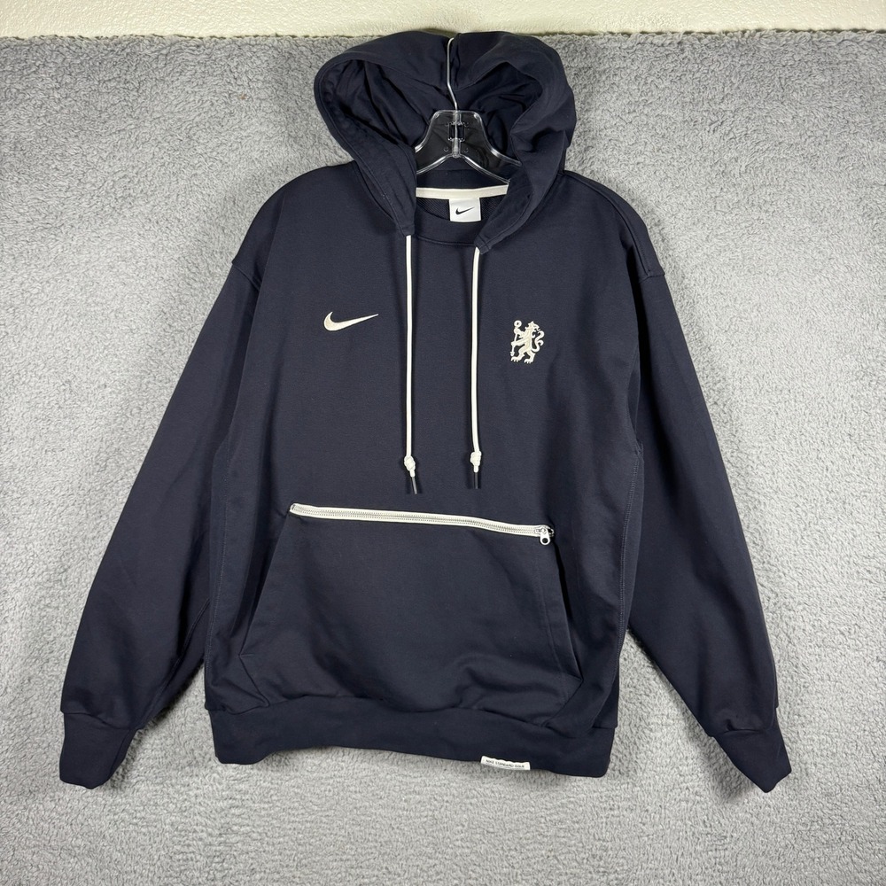 Nike Standard Issue Chelsea FC Dri-FIT Hoodie Navy Blue FN7766-426 Mens Large